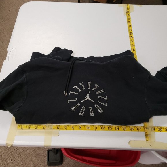 Nike Air Jordan Mens Retro Y2K Hoodie Aj11 Size S Black Logo Spellout Basketball - Picture 5 of 7